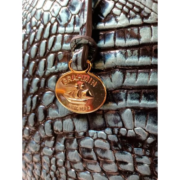 HTF NWT Brahmin Original "VERDIGRIS" Melbourne medium Julian - Picture 3 of 10